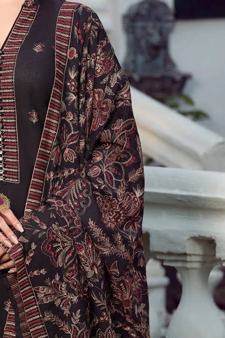 BAREEZE DHANAK 3PC HEAVY EMBROIDERED UNSTITCHED ARTICLE (NC 7545 A)