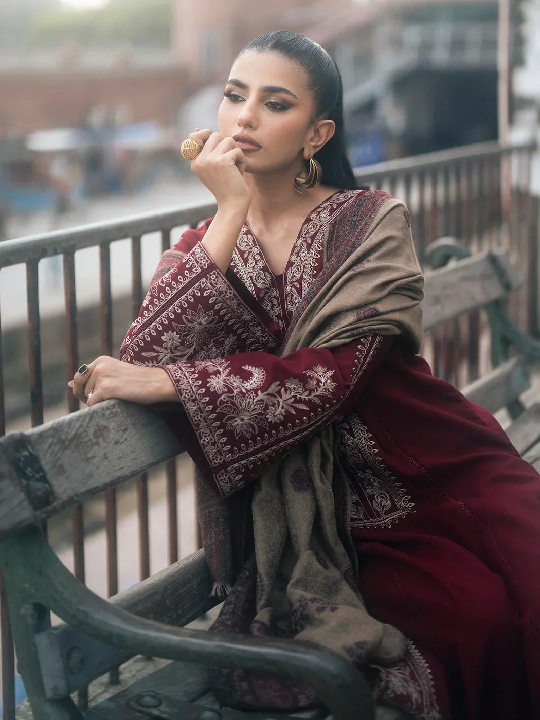 DHANAK 3PC HEAVY EMBROIDERED UNSTITCHED ARTICLE (NC 7519)