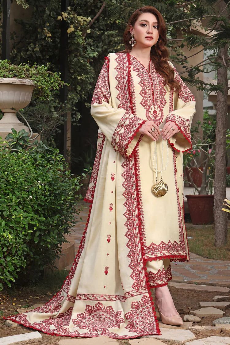 ANEELA’S DHANAK 3PC HEAVY EMBROIDERED UNSTITCHED ARTICLE (NC 7576)