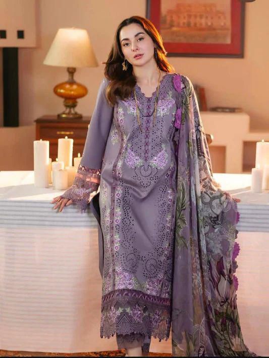 DHANAK 3PC ZARA SHAHJAHAN EMBROIDERED UNSTITCHED (NC 7549)