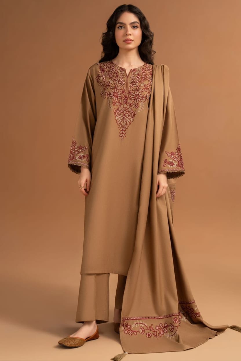 LAAM DHANAK 3PC EMBROIDERED UNSTITCHED ARTICLE (NC 7584)