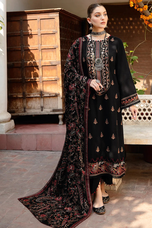 DHANAK 3PC HEAVY EMBROIDERED UNSTITCHED SUIT (NC 7554)