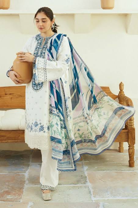 DURE FISHAN DHANAK 3PC EMBROIDERED UNSTITCHED ARTICLE (NC 7504)
