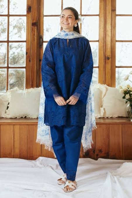 ZARA SHAHJAHAN DHANAK 3PC HEAVY CHICKENKARI EMBROIDERED UNSTITCHED ARTICLE (NC 7562)