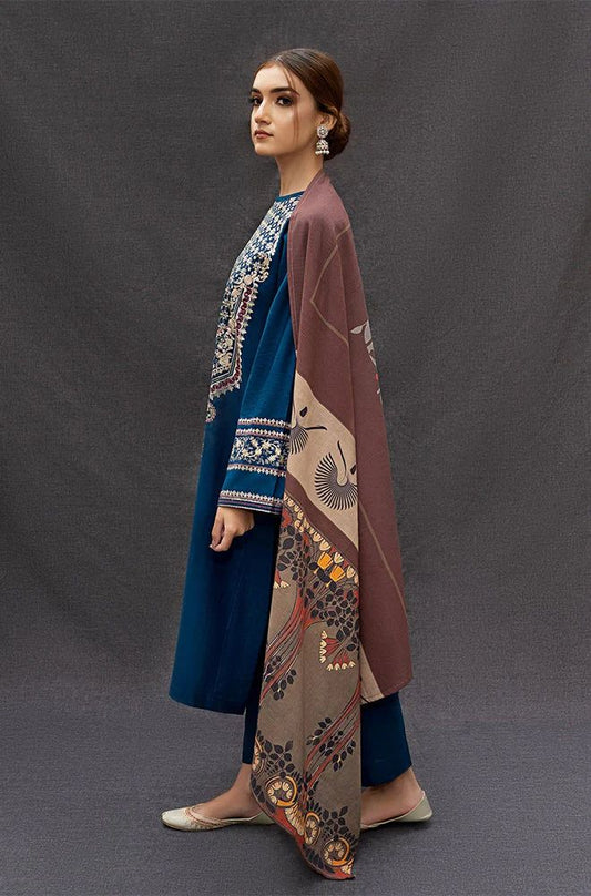 DHANAK 3PC EMBROIDERED UNSTITCHED ARTICLE (NC 3047)