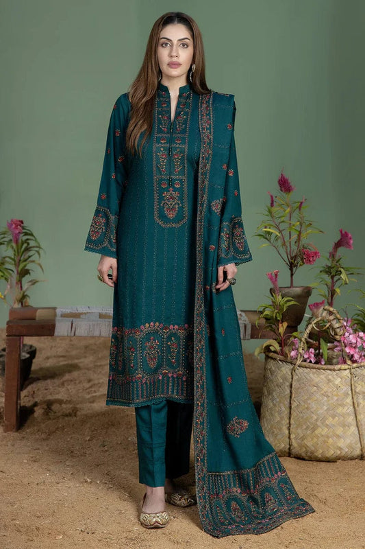 MOHAGNI DHANAK 3PC HEAVY EMBROIDERED UNSTITCHED ARTICLE (NC 7574)