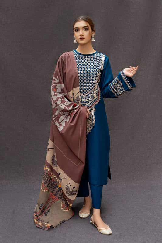 DHANAK 3PC EMBROIDERED UNSTITCHED ARTICLE (NC 3047)