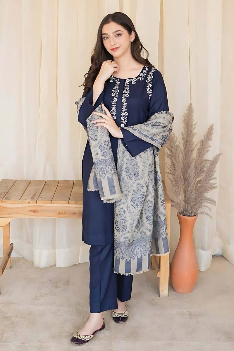 DHANAK 3PC EMBROIDERED UNSTITCHED (NC 7527)