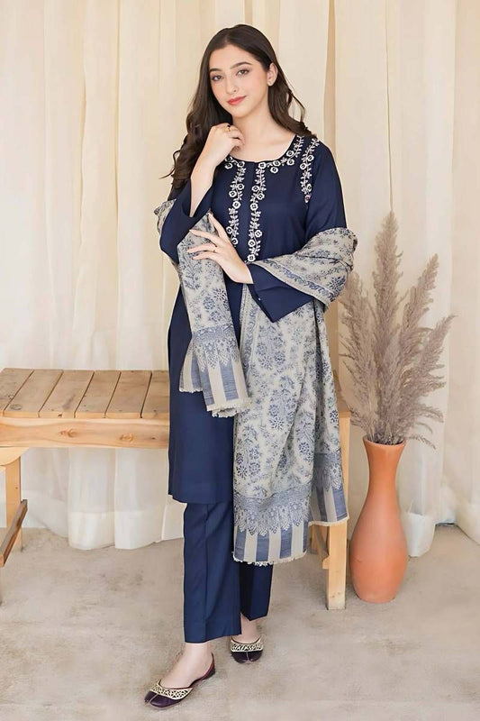 DHANAK 3PC EMBROIDERED UNSTITCHED (NC 7527)