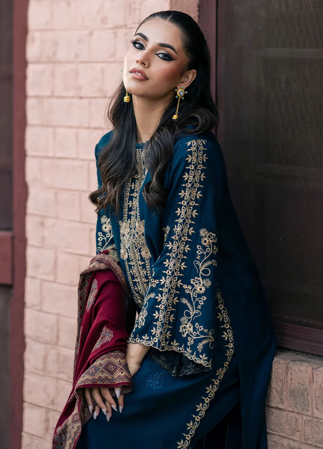 IZEL DHANAK 3PC HEAVY EMBROIDERED UNSTITCHED ARTICLE (NC 7567)