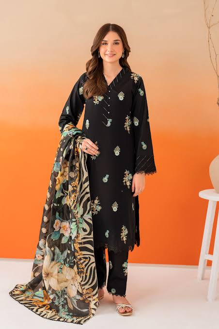 PANCHE APPAREL DHANAK 3PC EMBROIDERED UNSTITCHED ARTICLE (NC 3079)