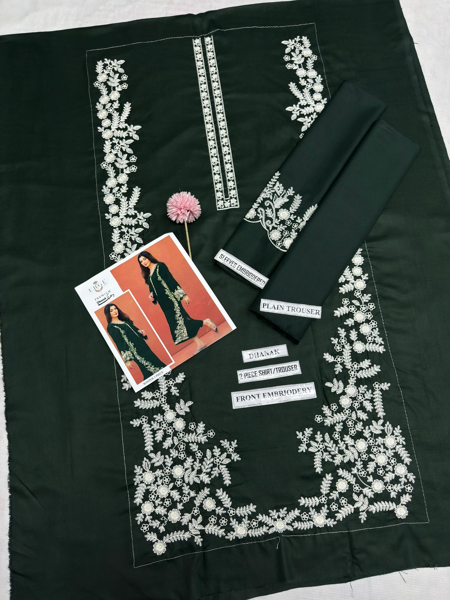 DHANAK 2PC HEAVY EMBROIDERED UNSTITCHED (NC 7565)