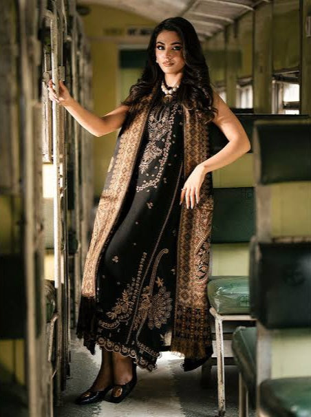 IZEL DHANAK 3PC HEAVY EMBROIDERED UNSTITCHED ARTICLE (NC 7561)