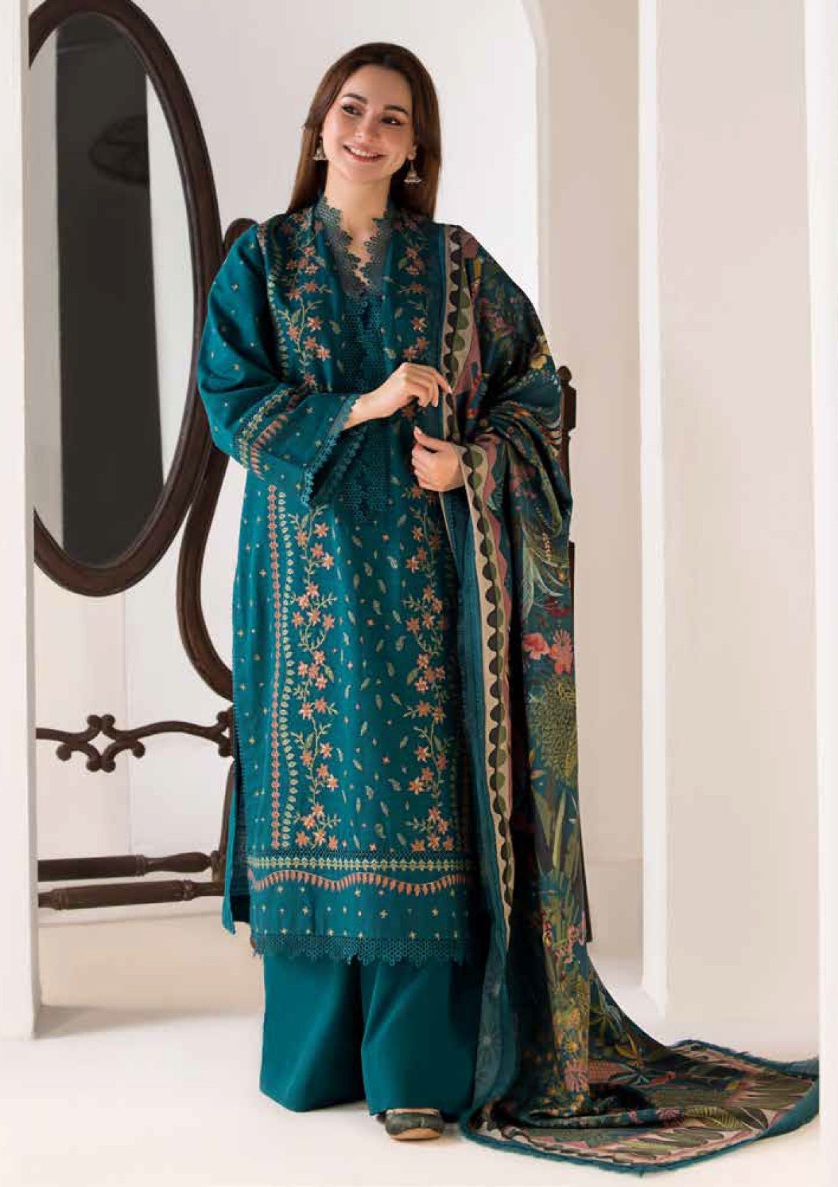 DHANAK 3PC EMBROIDERED UNSTITCHED ARTICLE (NC 3052 A)