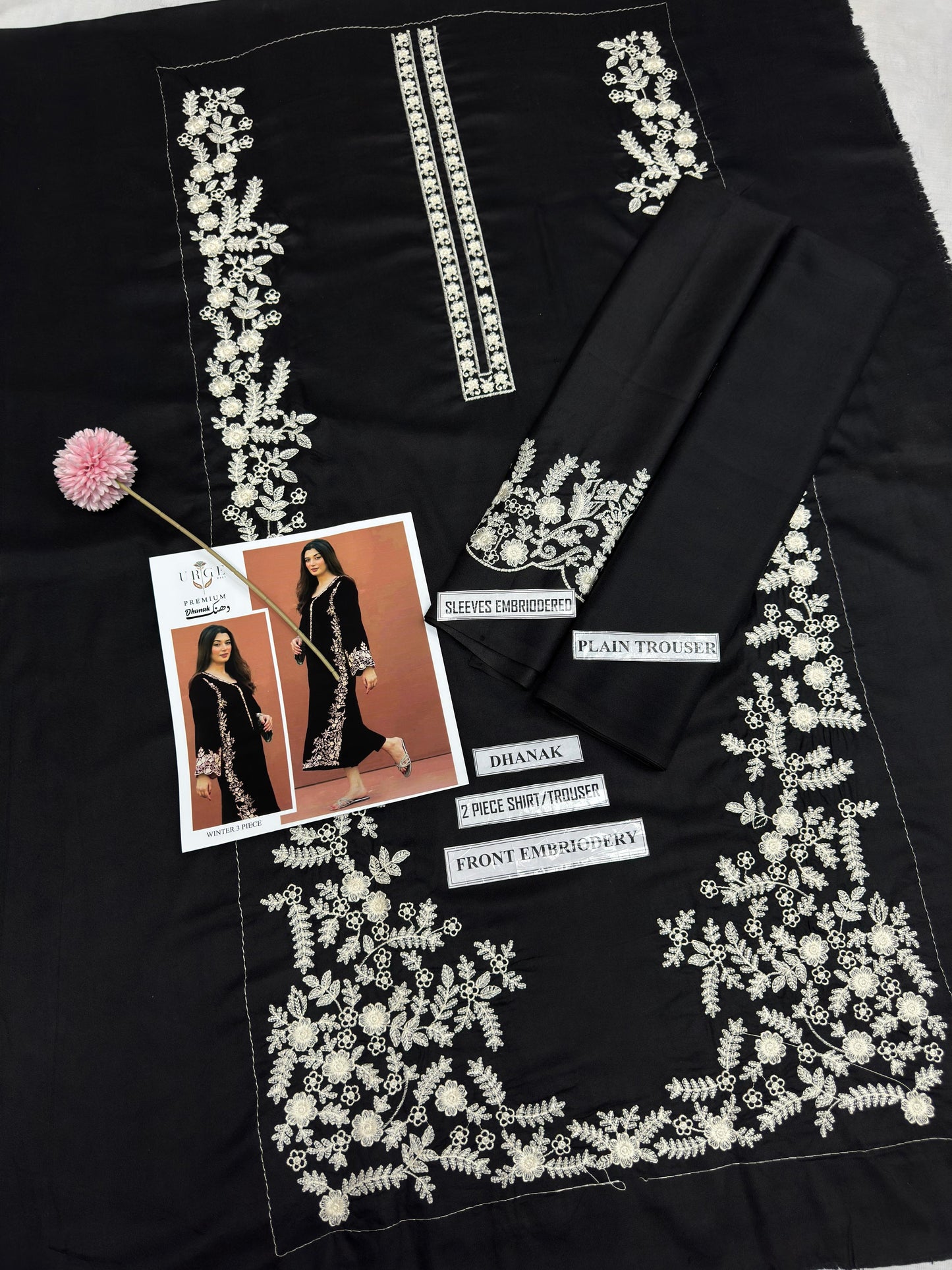 DHANAK 2PC HEAVY EMBROIDERED UNSTITCHED (NC 7565)