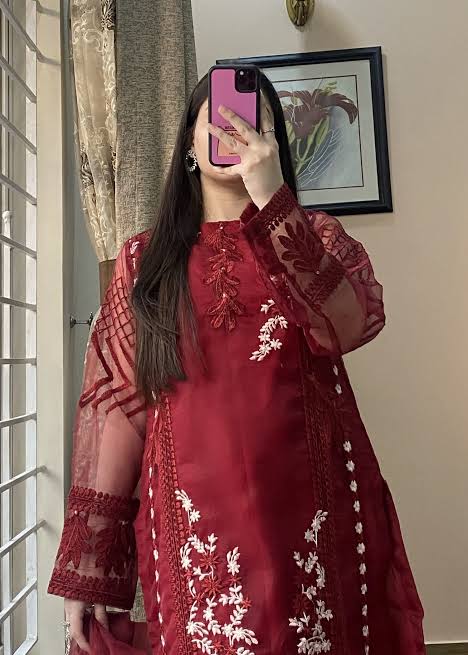 DHANAK 3PC HEAVY EMBROIDERED UNSTITCHED (NC 3061)