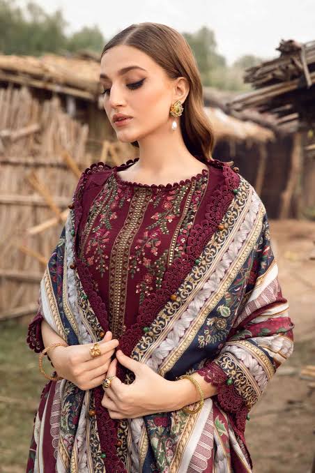 DHANAK 3PC HEAVY EMBROIDERED UNSTITCHED ARTICLE (NC 7516)