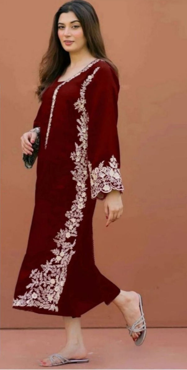 DHANAK 2PC HEAVY EMBROIDERED UNSTITCHED (NC 7565)