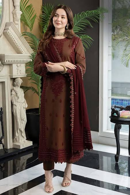 DHANAK 3PC HEAVY EMBROIDERED UNSTITCHED ARTICLE (NC 3064)