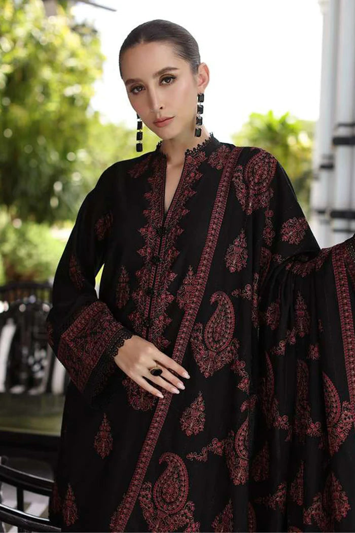BAREEZE DHANAK 3PC HEAVY EMBROIDERED UNSTITCHED ARTICLE (NC 7555)