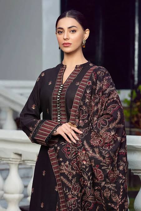 BAREEZE DHANAK 3PC HEAVY EMBROIDERED UNSTITCHED ARTICLE (NC 7545 A)