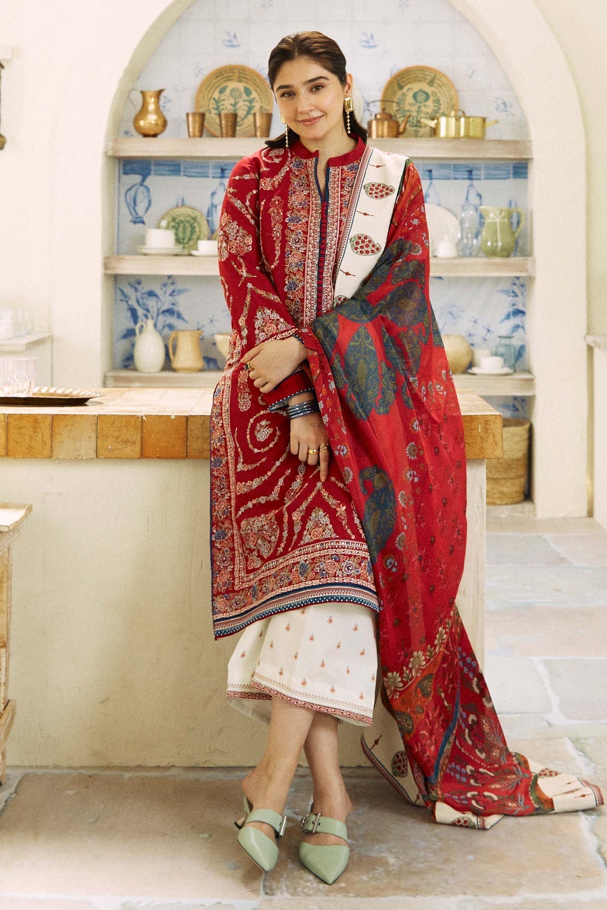 DHANAK 3PC EMBROIDERED UNSTITCHED ARTICLE (NC 7535)