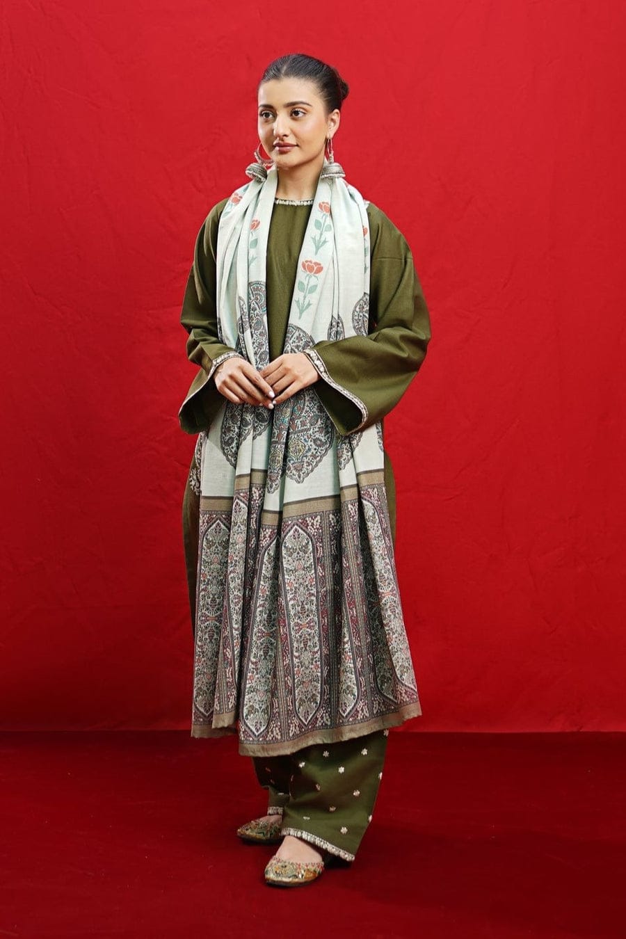 DHANAK 3PC EMBROIDERED UNSTITCHED ARTICLE (NC 3056)