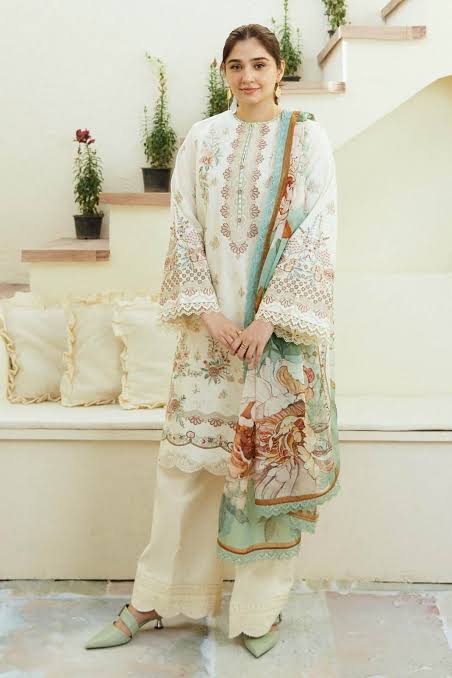 DURE FISHAN DHANAK 3PC HEAVY EMBROIDERED UNSTITCHED ARTICLE (NC 3063)