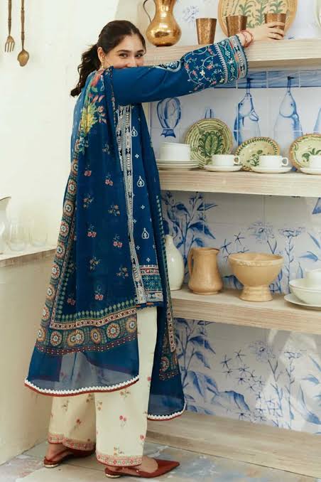 DHANAK 3PC HEAVY EMBROIDERED UNSTITCHED ARTICLE (NC 75  )