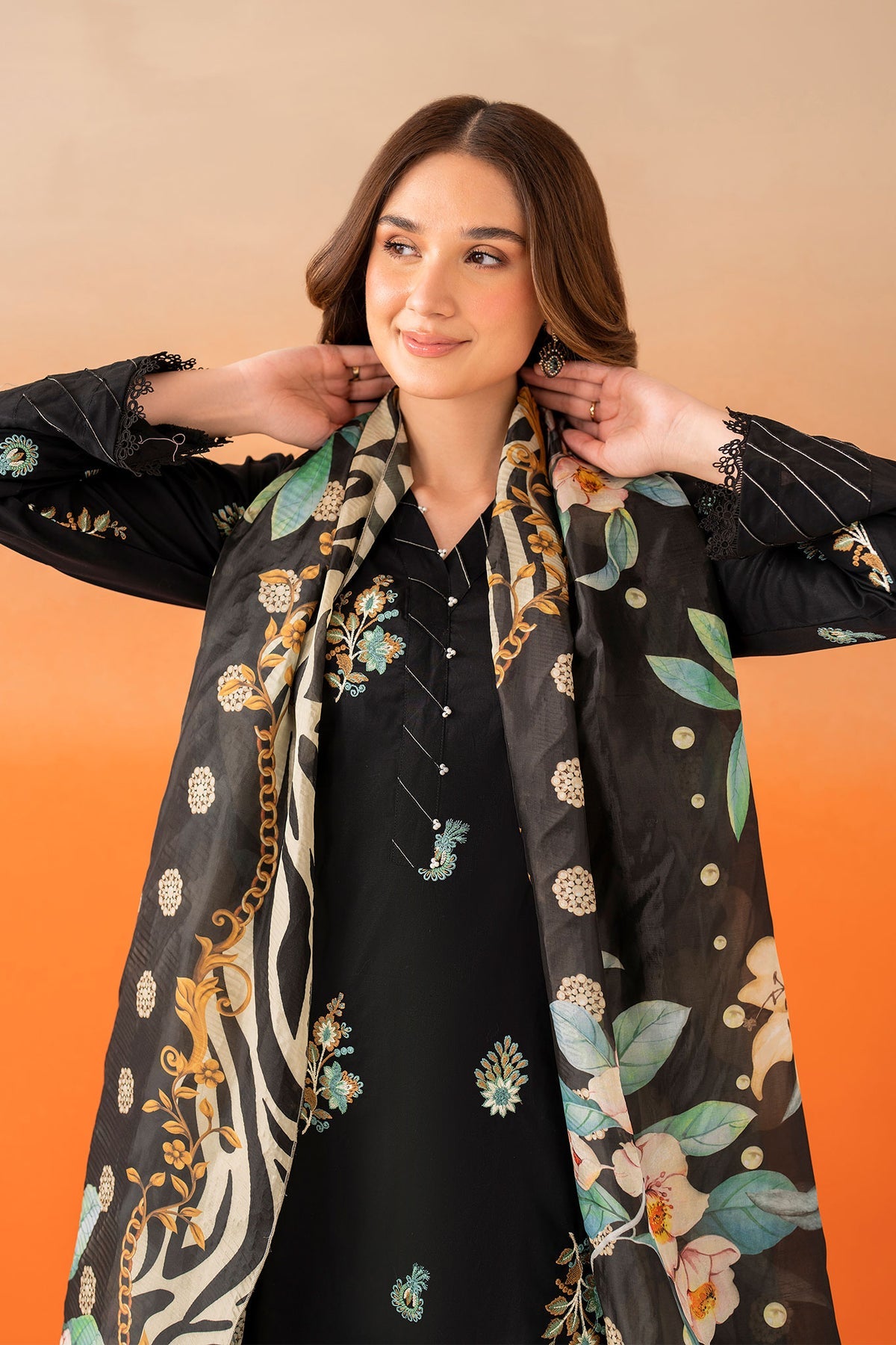 PANCHE APPAREL DHANAK 3PC EMBROIDERED UNSTITCHED ARTICLE (NC 3079)