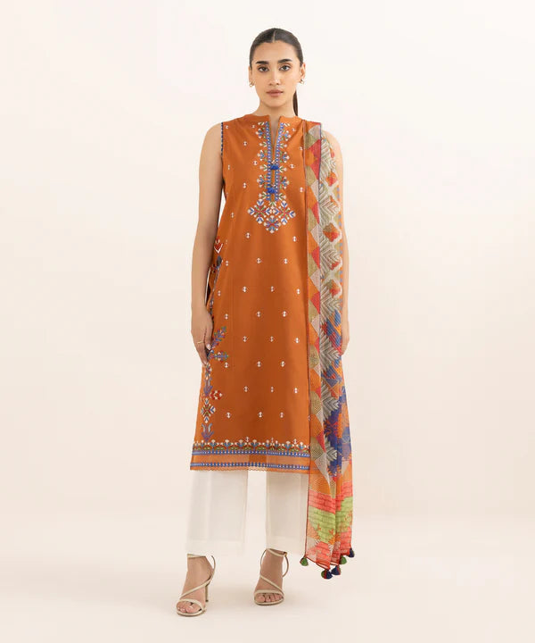 BATIK DHANAK 3PC EMBROIDERED UNSTITCHED ARTICLE (NC 3081)