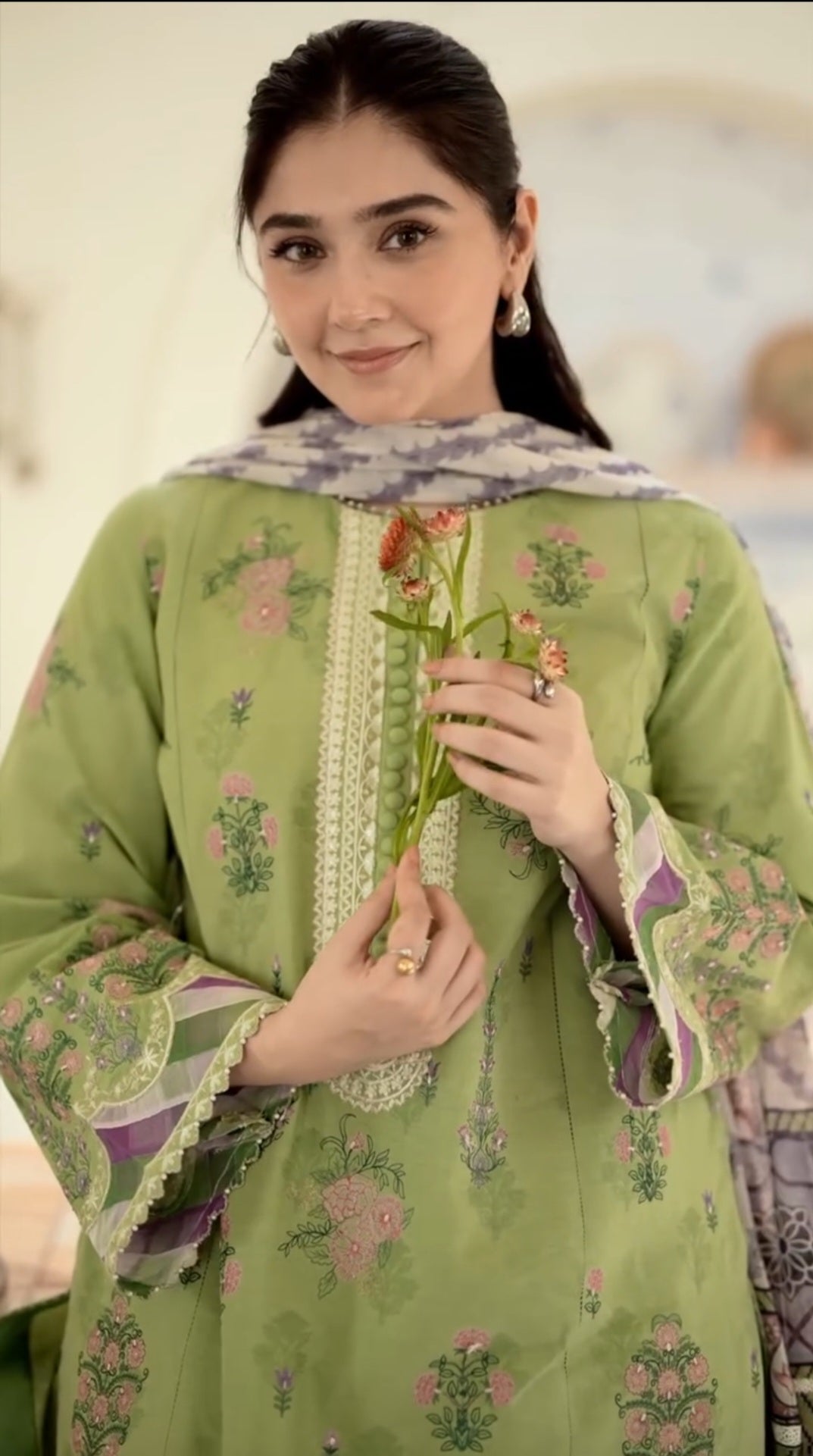 DUR E FISHAN DHANAK 3PC EMBROIDERED UNSTITCHED ARTICLE (NC 7526)