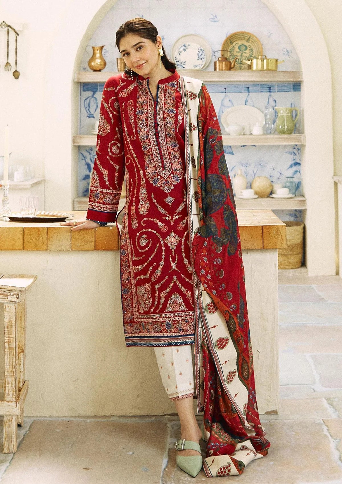 DHANAK 3PC EMBROIDERED UNSTITCHED ARTICLE (NC 7535)
