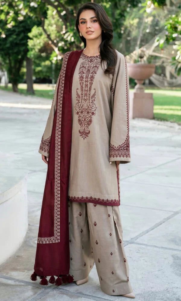 DHANAK 3PC EMBROIDERED UNSTITCHED (NC 7552)