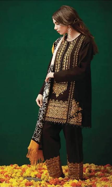 KHADDI DHANAK 3PC EMBROIDERED UNSTITCHED ARTICLE (NC 7575)