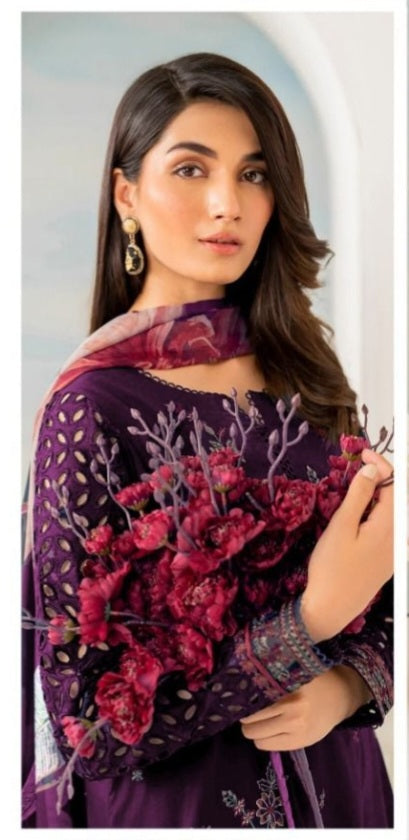 LIMELIGHT DHANAK 3PC EMBROIDERED UNSTITCHED ARTICLE (NC 3050 B)