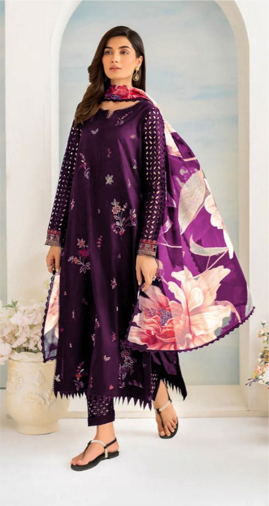 LIMELIGHT DHANAK 3PC EMBROIDERED UNSTITCHED ARTICLE (NC 3050 B)