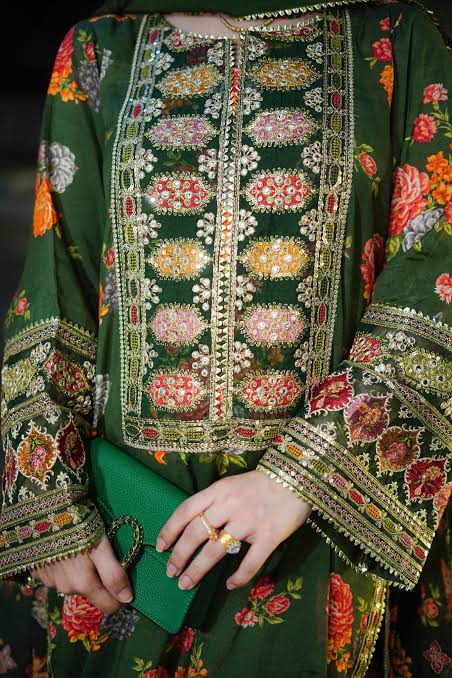 ANEELA’S SILK PRINT 3PC WITH EMBROIDERED PATCHES UNSTITCHED ARTICLE (NC 4653 A)