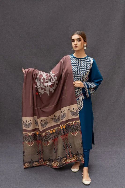 DHANAK 3PC EMBROIDERED UNSTITCHED ARTICLE (NC 3047)